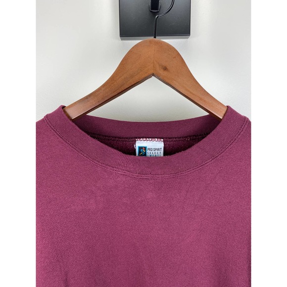 Pro Spirit Select Sweat Vintage 90s Blank Crewneck Essential Maroon - XL - Picture 3 of 5